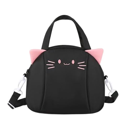 Image of SVH Premium Insulated Lunch Tote Bag for Women & Kids, Thermal Food Carrier with Spacious Compartment, Front Storage Pocket, Smooth Zipper & Reinforced Handles for Office, School (Cat Cuddle)