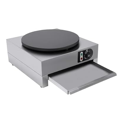 3000W 400 mm Crepes Maker Profi Elektrischer mit ausziehbarem Tablett Eingebauter Thermostat, Crepesgerät Temperatur Einstellbar 50-300℃ für Cafés, Restaurants und Imbisswagen – Bild 7