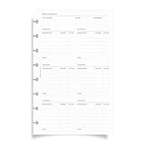 Cloth & Paper Financial Planning Inserts – Half Letter, 8-Disc Planner Refill – 60 Pages (30 Double-Sided) for Budgeting, Savings, Recurring Payments & Expense Tracking – Minimalist Finance Organizer