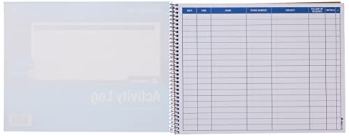 Adams Activity Log Book, Spiral Bound, 8.5 X 11 Inches, 100 Pages, White (S1185Abf) #TOP3