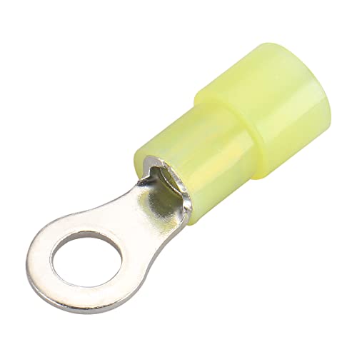Cosses à anneau isolées nylon raccordement câble 4-6 mm2 connecteur sertissage jaune