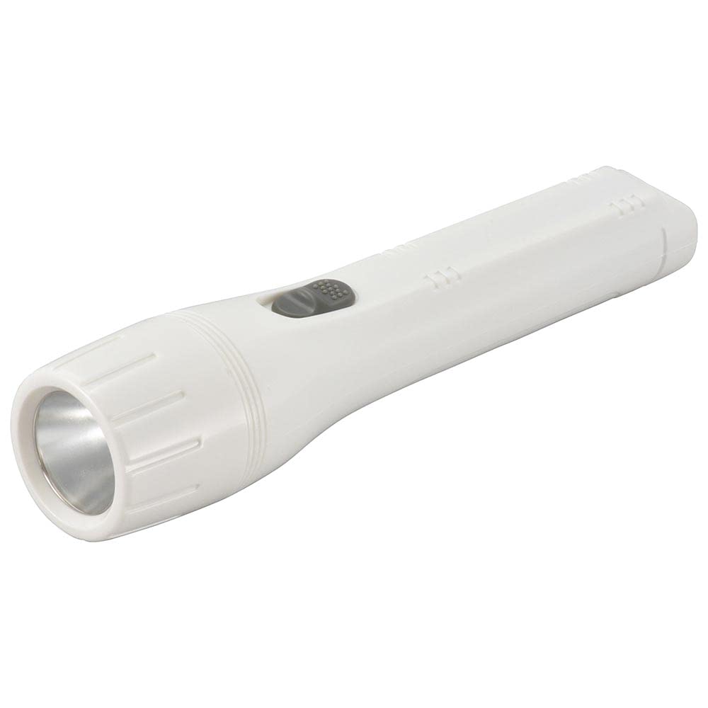 オーム電機 懐中電灯 LED懐中ライト 48ルーメン 単3乾電池2本付き LHP-04C5 07-8012 OHM ホワイト
