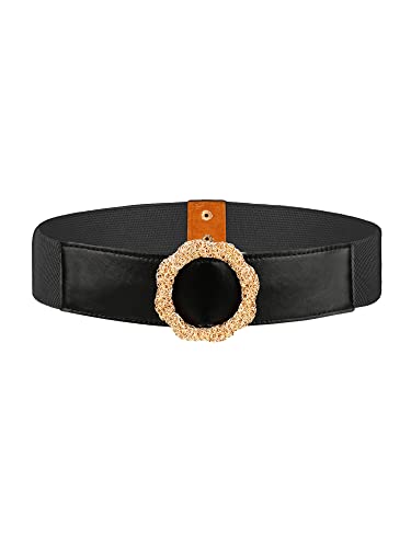 Vicfone Cinto Elástico Feminino Cintura Larga Cintura Ajustável