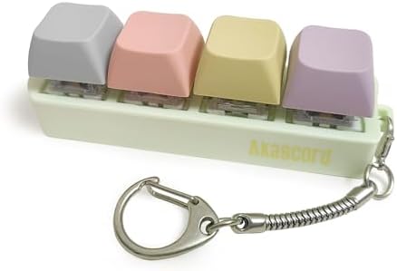 Akascord Keyboard Fidget, Finger Fidget Clicker Keychain Accessories Stress Relief for Adults (Four Colors)