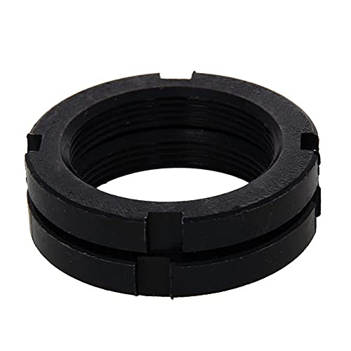 Aicosineg 2 Pcs Carbon Steel M40 x 1.5mm Metric Thread Retaining Four-Slot Slotted Round Nuts for Axial Shaft Pump Valve Roller Bearing Black Tone