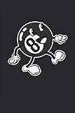 Billardkugel Cartoon: 8Ball Billard Kugel Billardspieler Geschenke Notizbuch Punktraster punktiert (A5 Format, 15,24 x 22,86 cm, 120 Seiten)