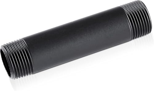 pamo tubo de fundición para la construcción de muebles | 5 cm | piezas individuales de bricolaje para la barra de colgar | recubrimiento de polvo, negro mate