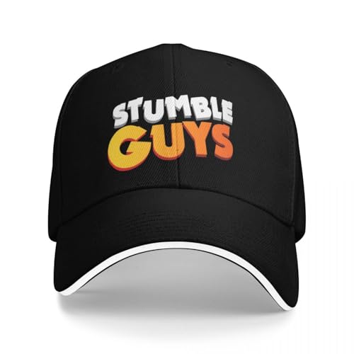 GZMQMOKD Cappello Uomo Baseball,Cartoon Stumble Guys Lettere Sport Berretti da Baseball per Mens High End Femminile Beach Golf Cappello A Visiera,Regali Fidanzato