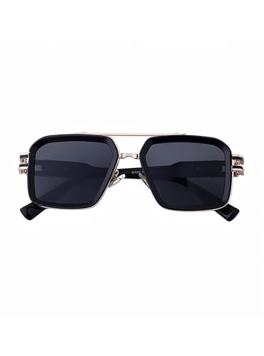 Image of Classic& Mens Sunglasses Square Metal Frame Shades for Men Sunnies(68062)