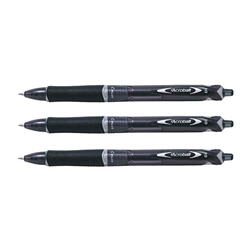 Pilot Acroball Begreen Ballpoint Pens Medium Nib Black Pack of 3aa