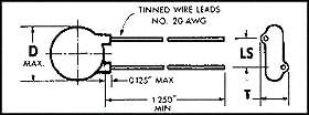 Vishay Ceramic Capacitor 0.05Uf, 125V, Y5V, 20%, Radial - 125LS50-R