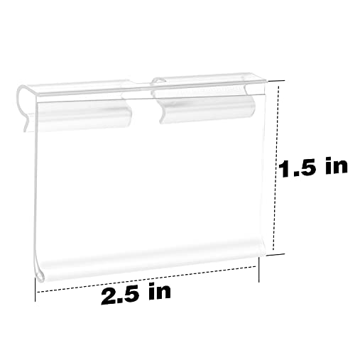 50 Pack Reusable Plastic Wire Shelf Label Holder, For Pantry Retail Merchandise Shopping Mall Store Shop Supermarket Upc Price Card Sign And Ticket Display Holder, Clip-On Design. 6Cm X 4Cm By Nubliss #TOP1