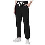 SHINEHUA Pantalones de running para niño Baggy Cargo Pantalones de chándal Pantalones anchos con pierna recta Chándal de carga con bolsillos de entrenamiento para adolescente otoño invierno fitness