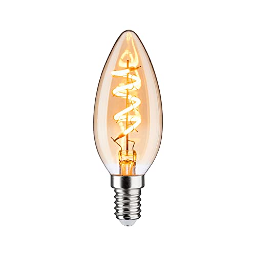 Paulmann 28751 LED Filament Candle Vintage 4 W Bulb Dimmable Gold 2500 K Gold Light E14