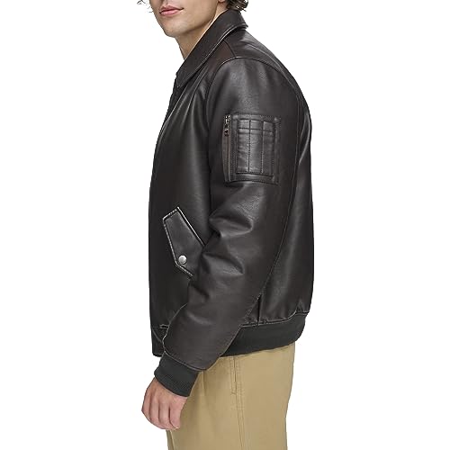 Image of Tommy Hilfiger Adaptive Men's Tommy Hilfiger Men's Smooth Lamb Touch Faux Leather Unfilled Bomber