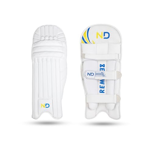 Image of ND Sports Premium Cricket Batting Pads for Men – Lightweight High-Density Foam Protection – Durable PU Exterior with Secure Comfort Fit Straps – Ideal for Practice & Matches (Men's)