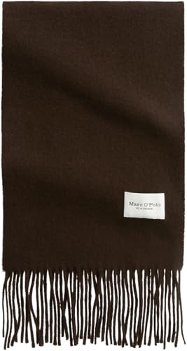 Marc OߴPolo Damen Schal aus Schurwolle weich, Braun (Dark Coffee), One Size