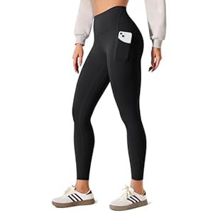 BAYDI Clouduxi Leggings with Pockets for Women,25″ High Waist Tummy Control Workout Gym Yoga Pants