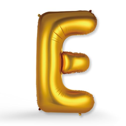 FUNXGO Ballon Lettre E OR - XXL 100cm - Ballon d'anniversaire lettre E en Or - Pour gonflage à l'hélium - Élégance Brillante pour Vos Fêtes