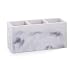 BINO Multi Purpose 3 Compartment Organizer - Makeup Brush Holder Makeup Brush Organizer Holder Makeup Holder Organizer Toothbrush Holder Marble Bathroom Accessories