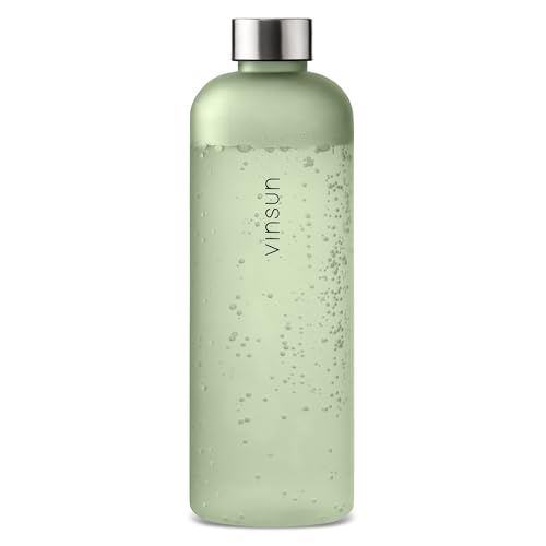 VINSUN Botella Agua Deporte 1,5 Litro - Antigoteo, Reutilizable | Sin BPA, Tritan, Apta Para Bebidas Carbonatadas - Cantimplora para Gimnasio, Bicicleta, Gym, Escuela