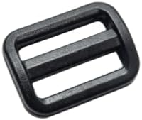 30 Pcs 1 Inch Plastic Slide Buckle Tri Glides Slides for Webbing, Clothing, Fasteners Strap and Backpack Bags