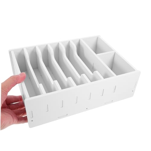 Caja organizadora pequeña para billetes y monedas blanca miniatura 6