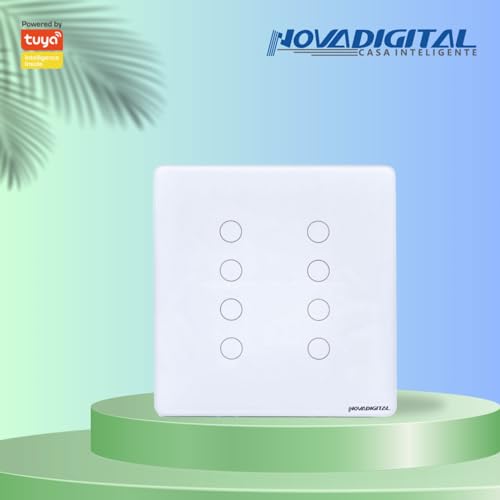 Interruptor Inteligente Wi-Fi NovaDigital WS-US8 Para Automação Residencial Com 8 Canais - 8 Botões