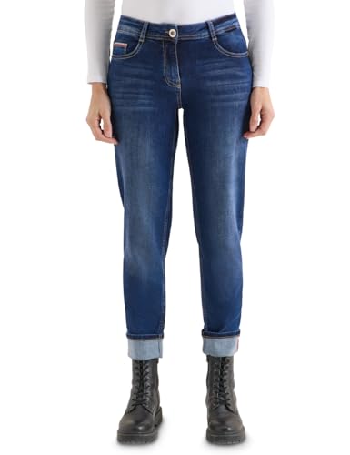 Jean coupe droite femme Cecil 3817933 en toile denim souple