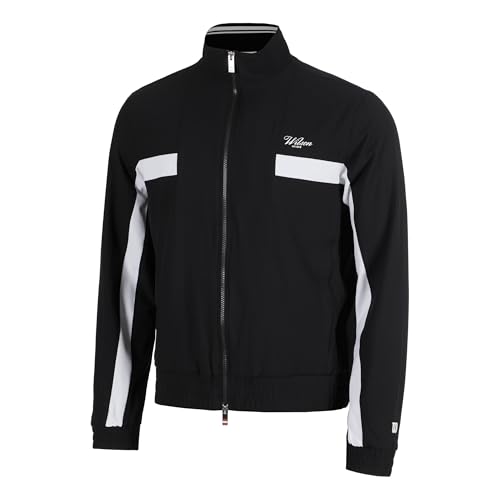 Veste de survêtement Wilson Grand Slam hommes noir vêtement sport manches longues