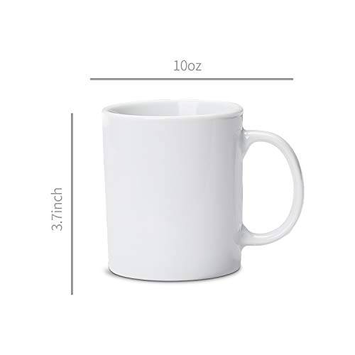 Amazoncommercial 12-Piece Porcelain, 10 Oz. Gourment Coffee Mug Set, White #TOP3