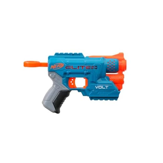 Lança Dardos Nerf Elite 2.0 Volt SD-1, com 6 Dardos Oficiais e Mira Luminosa - E9953 - Hasbro, azul e laranja
