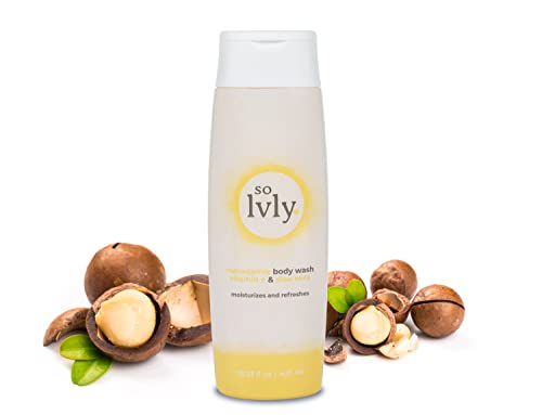 so lvly Body Wash Moisturizer Aloe Vera and Macadamia Vitamin E 13.53 Fl Oz