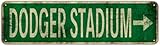 Vintage Tin Sign Dodger Stadium Sign Street Sign Retro Metal Sign for Home Bar Coffee Garden Indoor Ourdoor Decor 4"×16"