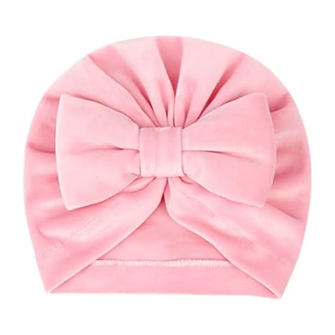Hat Turban Boys Cap Elastics Bowknot Hat Baby Solid Girls Infant Baby Care Preemie Baby Hats (1-A, One Size) Cover