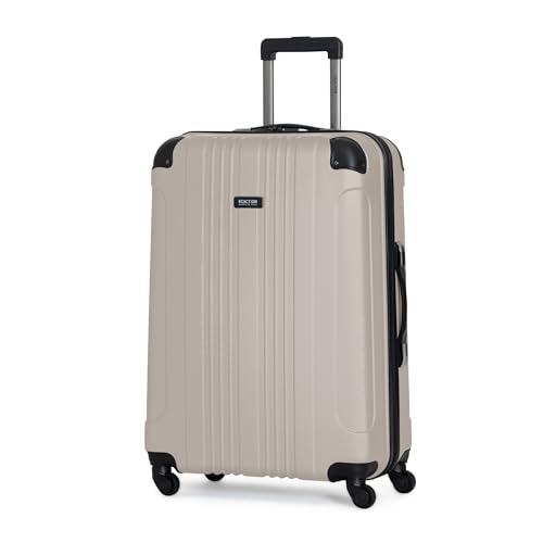 Image of Kenneth Cole REACTION Out of Bounds Lightweight Hardshell 4-Wheel Spinner Luggage, Mushroom, 28-Inch Checked