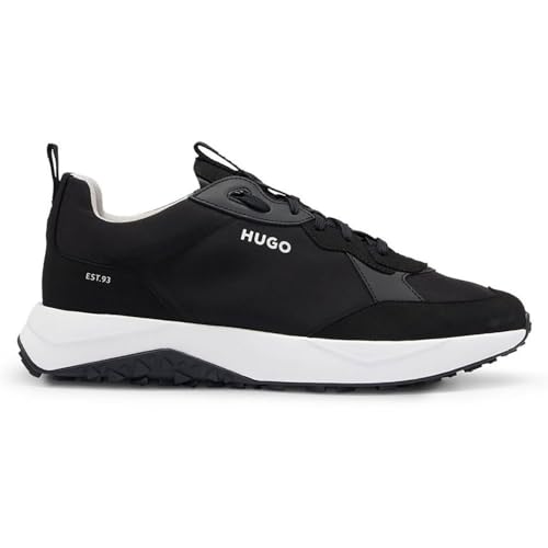 Image of HUGO Mens Running Style Mix Material Sneakers