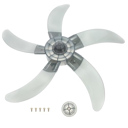 OUNONA Lames de Ventilateur en Plastique 18 Pouces pour Ventilateur sur Pied Table, Cinq Pales Épaissies, Flux D'air Puissant et Fonctionnement Silencieux pour Travail et Repos