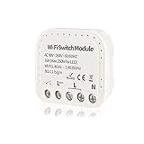 WiFi Momentary Inching Relay Self-Locking Switch Module, AC 90-264V WiFi Relay Switch Module Tuya APP Remote Control Switch Relay Module, Compatible with Alexa Echo Google Home