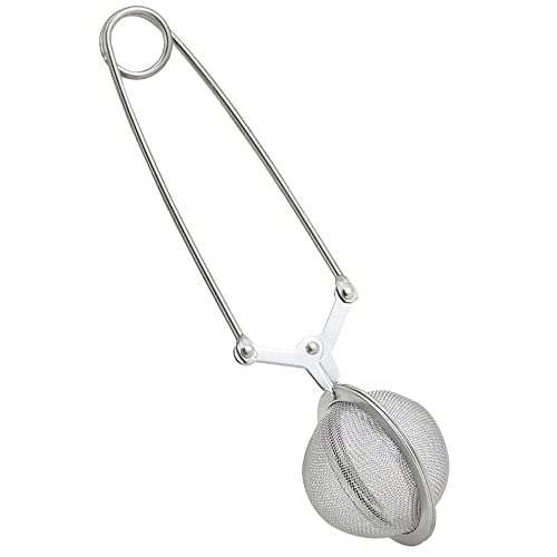 Stainless Steel Spoon Tea Leaves Herb Mesh Ball Infuser Filter Squeeze Strainer