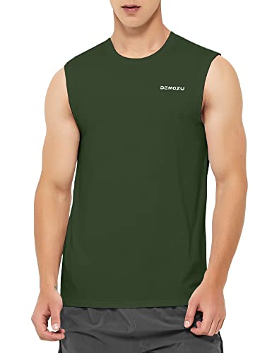 Image of DEMOZU Men's Sleeveless Workout Swim Shirt Quick Dry Athletic Muscle Beach Tank Top Big and Tall