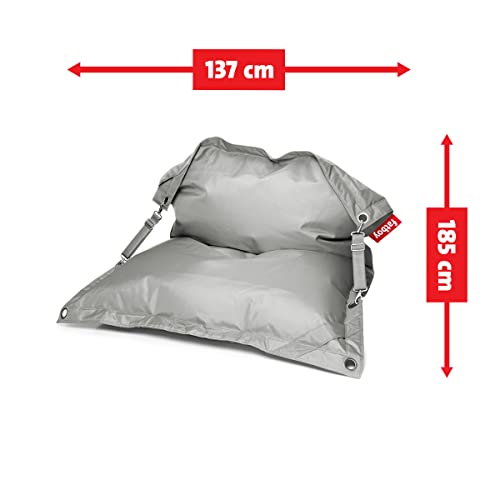 Fatboy Buggle-up Sitzsack Hellgrau - Anpassbare Einzel und Doppel Sitzecke - Perfekte Loungesessel für Drinnen und Draußen - 185 x137cm