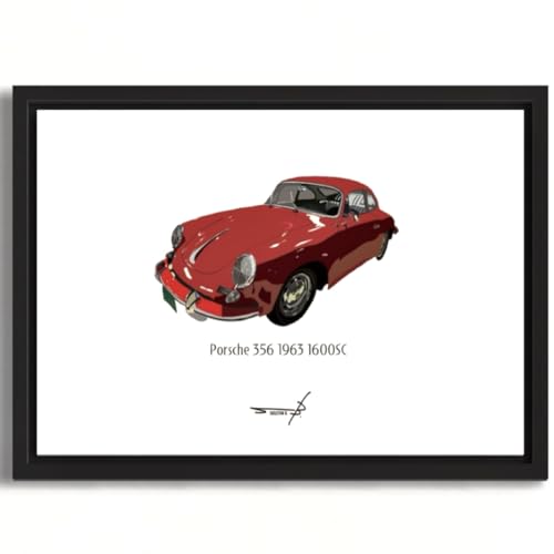 |X^[ re[WJ[|bvA[g A4z |VF 356 1963 pTCY297mm×210mm t[ Porsche 356 1963 ROUGE