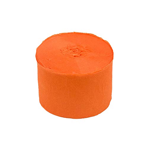 Image of 8 Rolls Orange Crepe Paper Streamers, Wedding Birthday Baby Shower Halloween Party Decoration, Fall Thanksgiving Party Rainbow DIY Supplies, Living Room Bedroom Decor