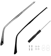 POPETPOP Eyeglass Replacement Arm- 1 Pair Universal Glasses Arm Replacement Legs Fashion Metal gl...