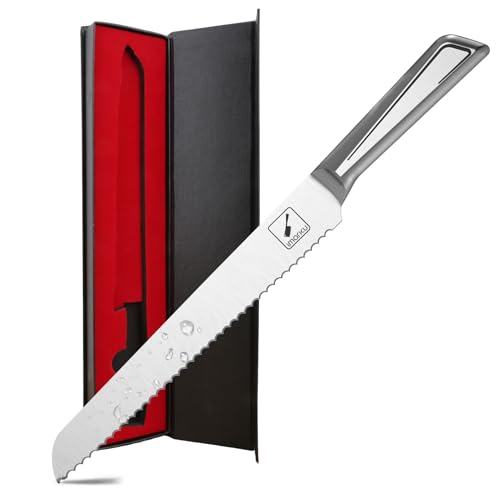 imarku 10-Inch Serrated Bread Knife - German Stainless