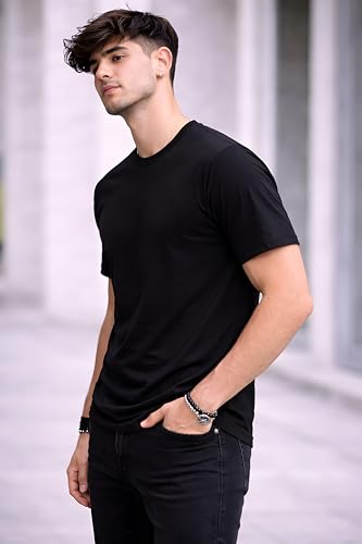 Image of Be Crazy Glow in Dark Tshirts for Men and Women Regular Fit Black Colour T Shirt Unisex Pure Cotton Casual Wear Round Neck T-Shirt