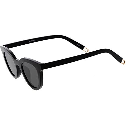 zeroUV - Polarized Modern Horn Rimmed Sunglasses Metal Arm Tip 45mm3
