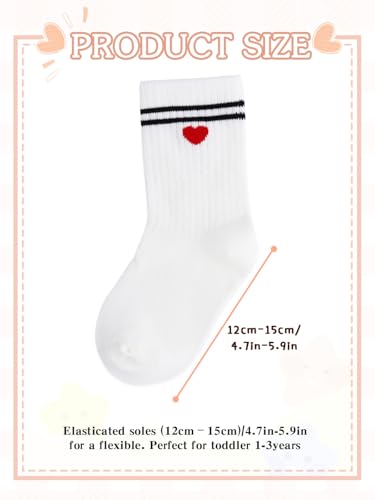 Urieo Baby Crew Socks Girls Toddler Ruffle Socks Comfy Cotton Ankle Socks for 18-24 months4