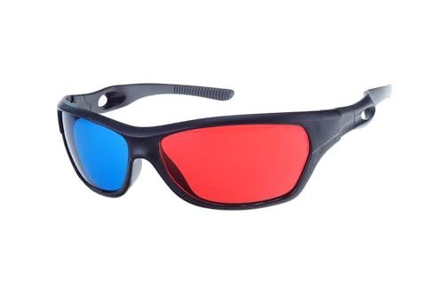 FamilyMall Rojo-Azul/Gafas 3D Estilo de Cian Anaglifo para 3D Pelicula TV